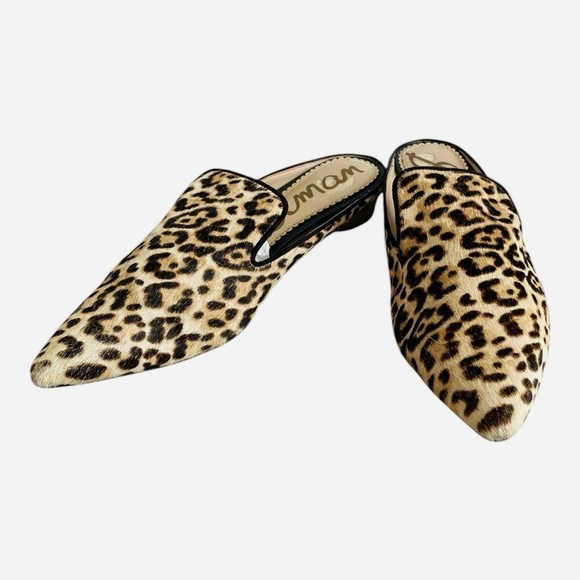 Sam Edelman Augustine Genuine Calf-Hair Mule Low Heel Slides Size 9 Very Good - Picture 4 of 6